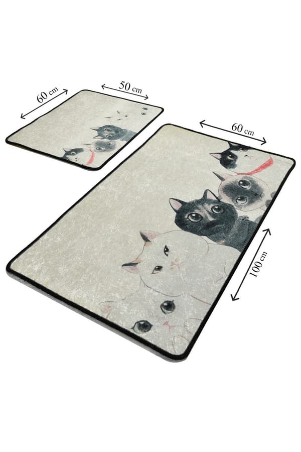 Bademattesett (2 deler) Angry Cats Djt