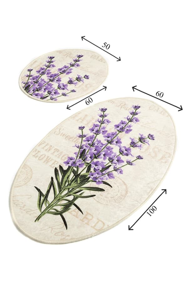 Bademattesett (2 stk) Lavendel Djt
