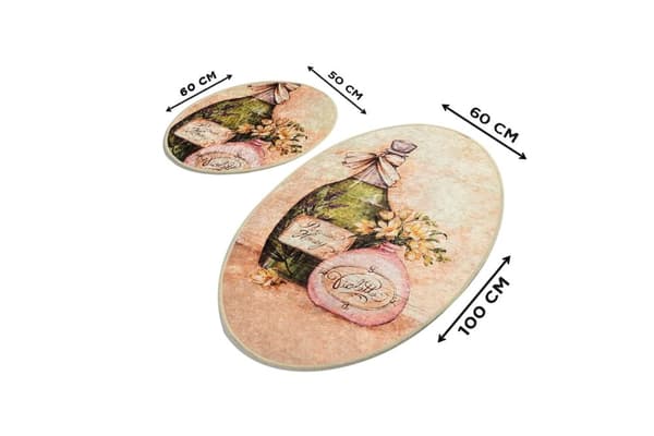 Bademattesett (2 deler) Violeta Oval