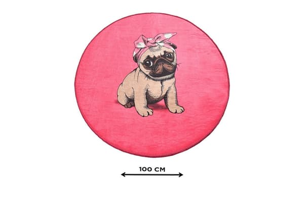 Badematte Pink Pug Djt (100 cm)