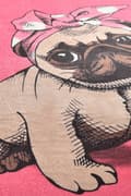 Miniatyrbilde 4 av 5: Badematte Pink Pug Djt (100 cm)