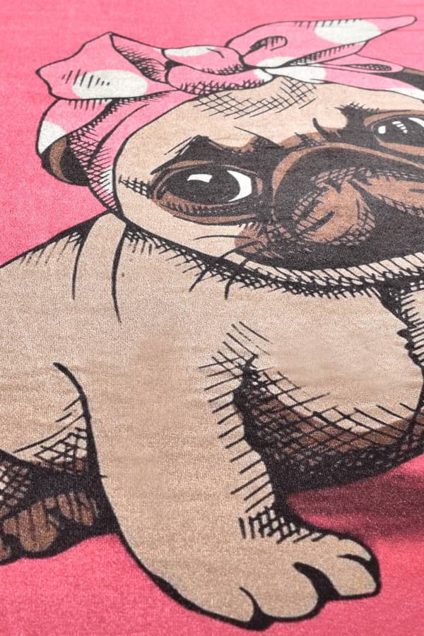 Badematte Pink Pug Djt (100 cm)
