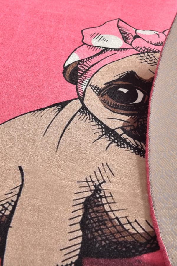Badematte Pink Pug Djt (100 cm)