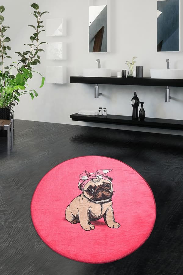 Badematte Pink Pug Djt (100 cm)