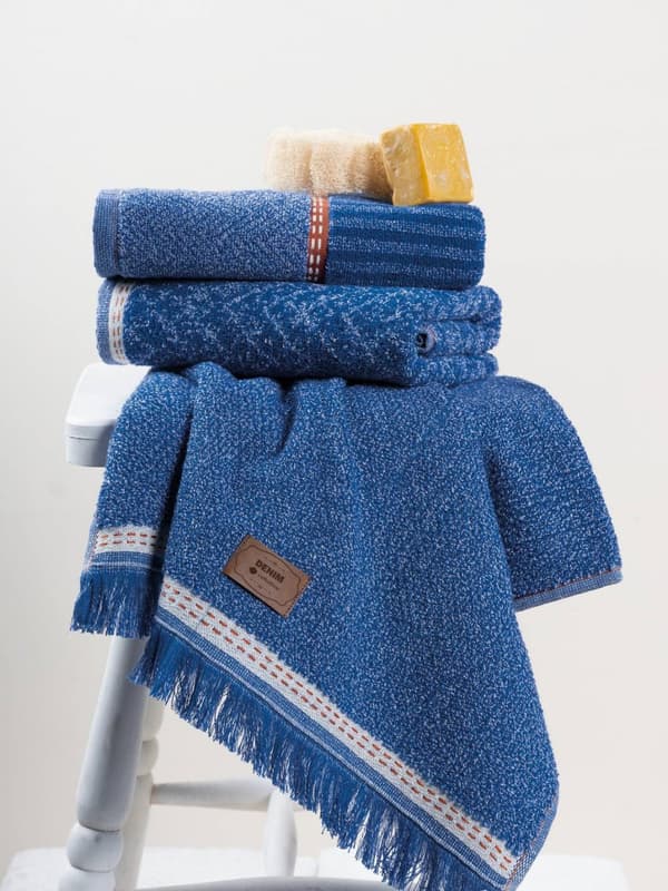 Handduksset (3 delar) Denim - Blå