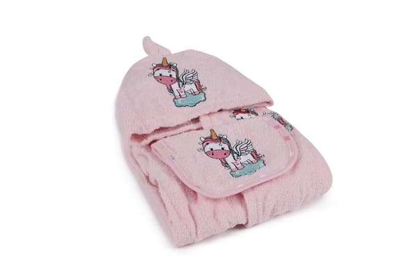 Vauvan kylpysetti Unicorn - vaaleanpunainen