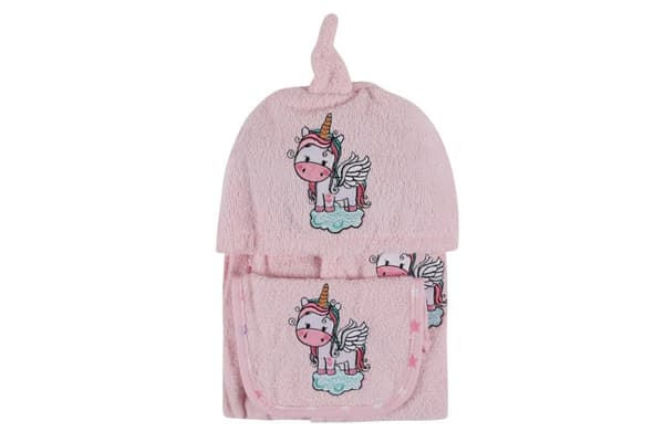 Vauvan kylpysetti Unicorn - vaaleanpunainen