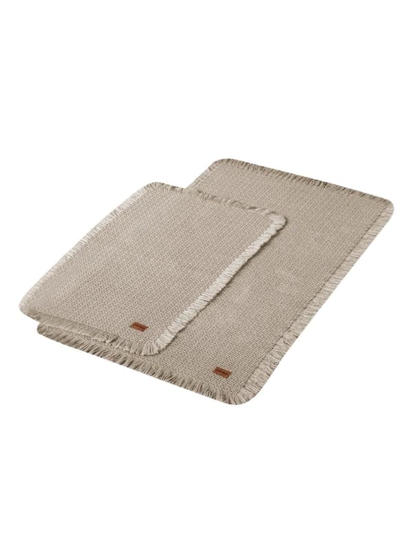 Bademattesett (2 stk) Badeteppe - Beige