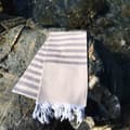 Miniatyrbild 1 av 7: Fouta (strandhandduk) Serenad - Brun