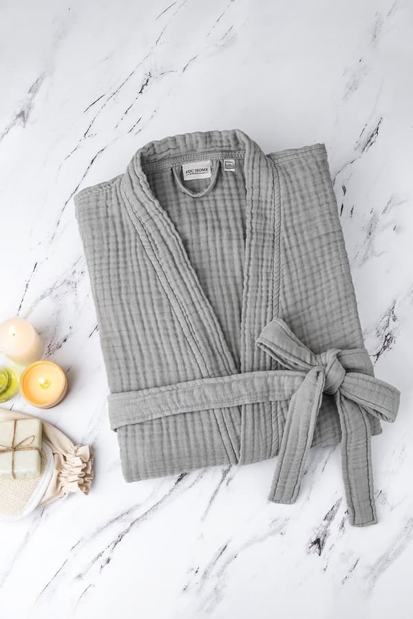Unisex badekåbe Kimono - Grå