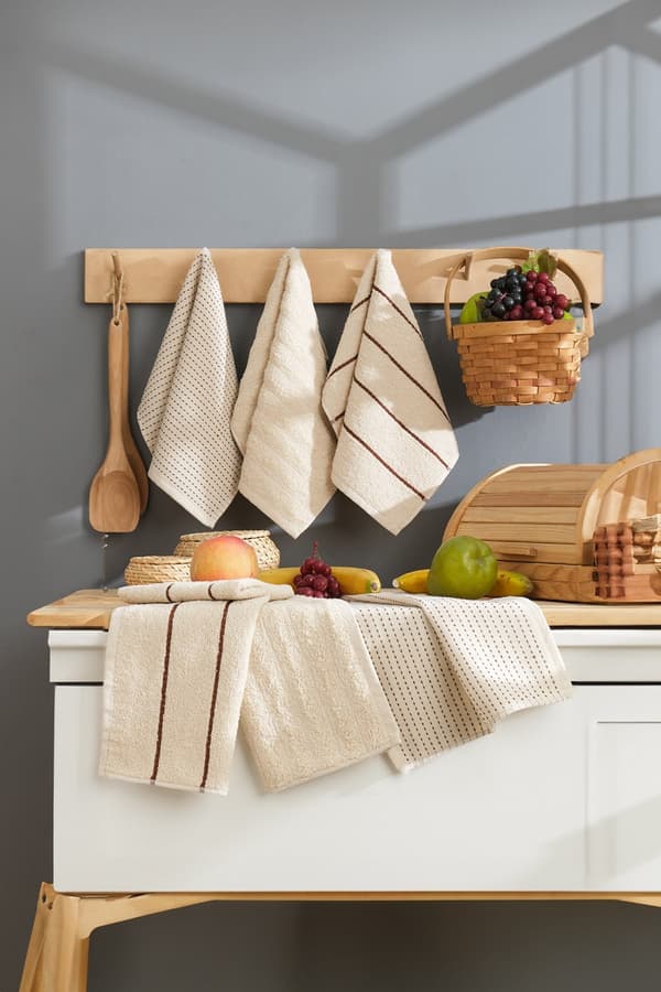 Tvätthandduksset (6 delar) Sofya - Beige