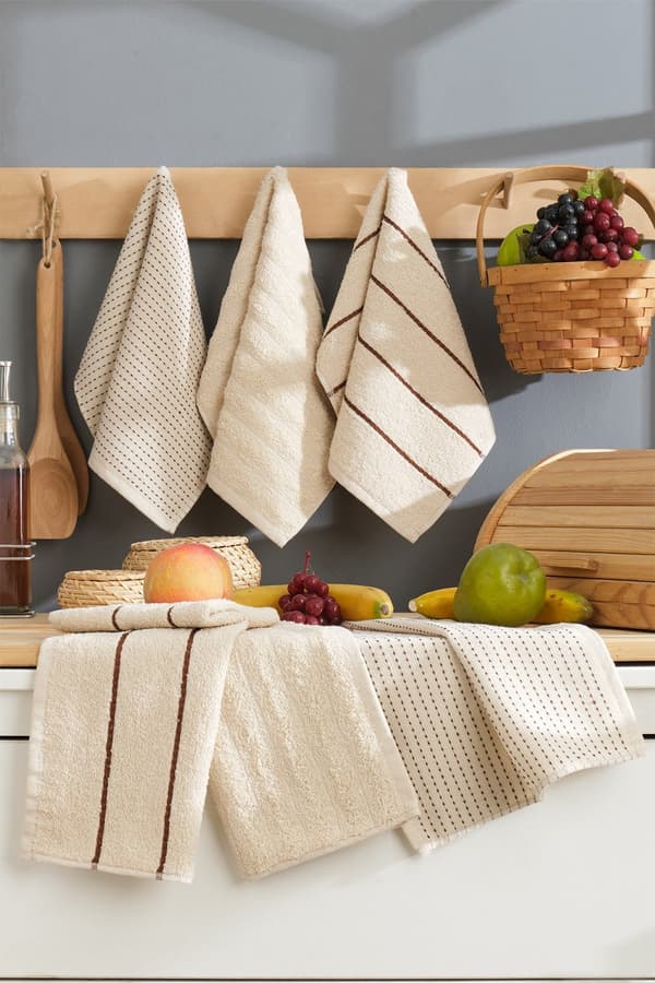 Tvätthandduksset (6 delar) Sofya - Beige