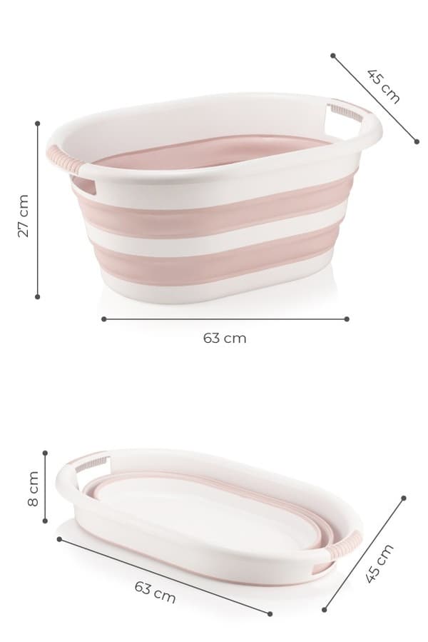 Tvättkorg KL702 - Rosa