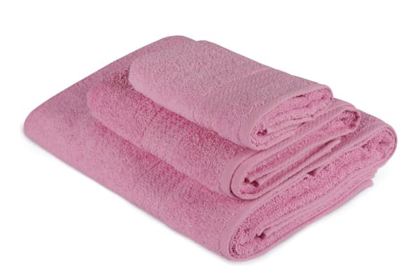 Håndklædesæt (3 stk.) Regnbue - Pink