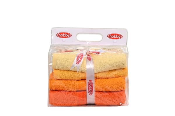 Handduksset (4 delar) Rainbow - Gul