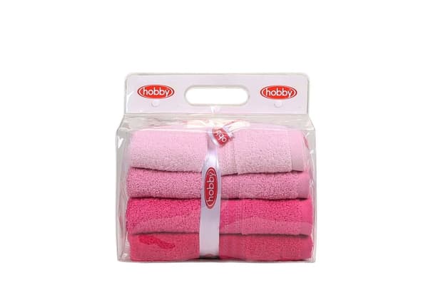 Handduksset (4 delar) Rainbow - Rosa