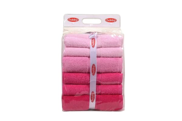 Badehåndklesett (4 stk) Regnbue - Rosa
