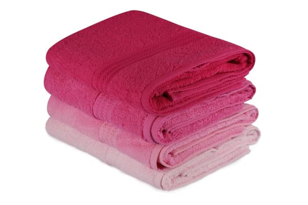 Badhandduksset (4 delar) Regnbåge - Rosa