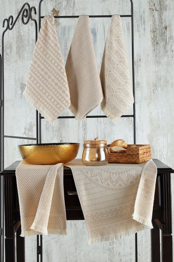 Tvätthandduksset (5 delar) Maya - Beige