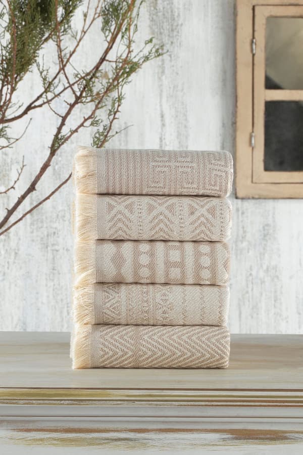 Tvätthandduksset (5 delar) Maya - Beige