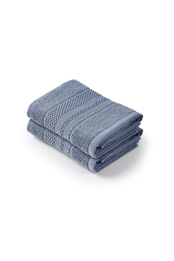 Handduksset (2 delar) Piramit - Indigo Blue