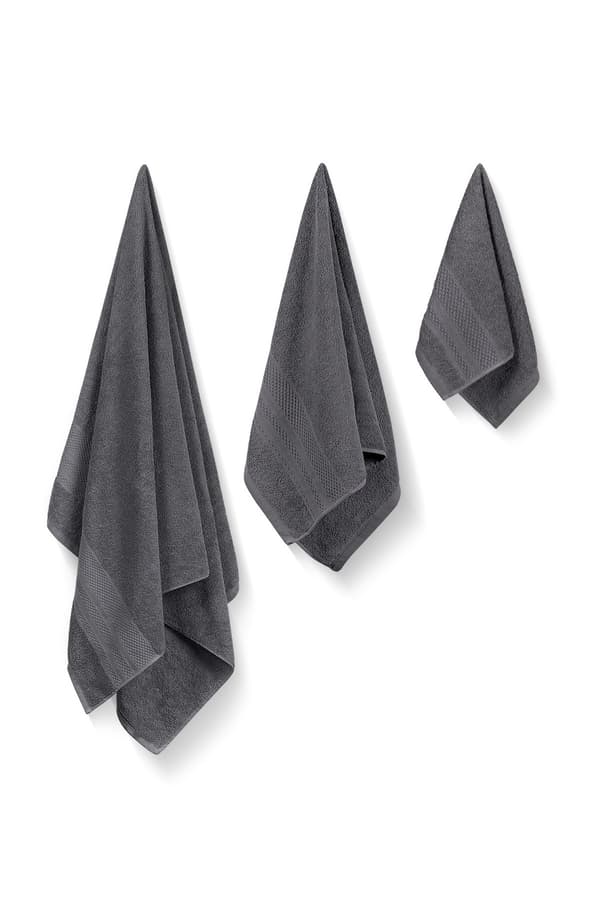 Handduksset (3 delar) Piramit - Antracit