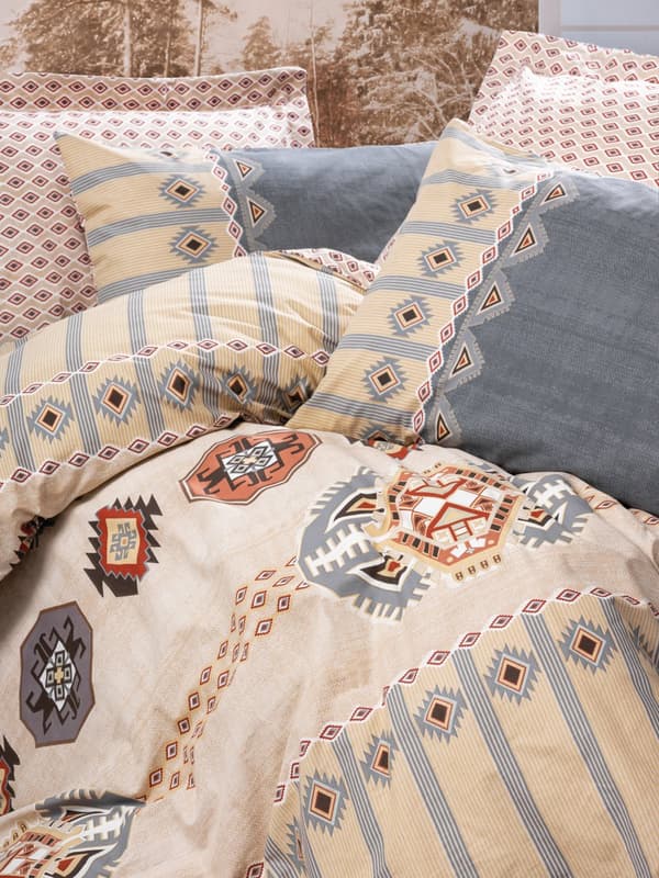 Ranforce Single Quilt Cover Set Dakota - Grå