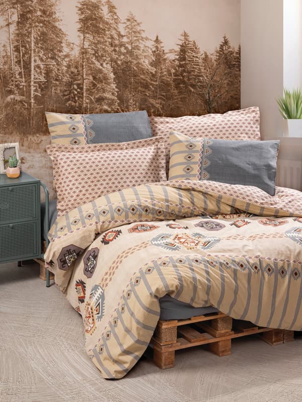 Ranforce Single Quilt Cover Set Dakota - Grå