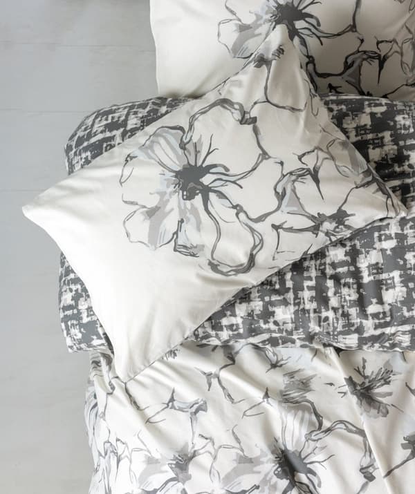Ranforce Single Quilt Cover Set Hilaris - Antracit