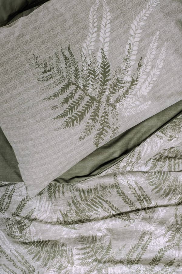 Ranforce Single Quilt Cover Set Frond - Khaki