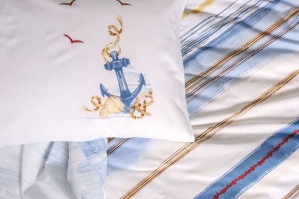 Ranforce Single Quilt Cover Set Moreno - Blå