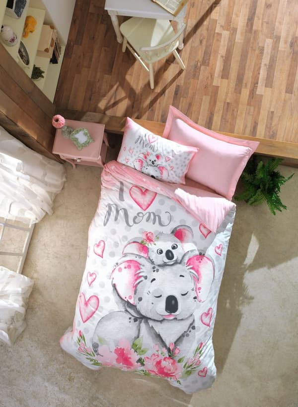 Ranforce Young Quilt Cover Set Koala - Rosa