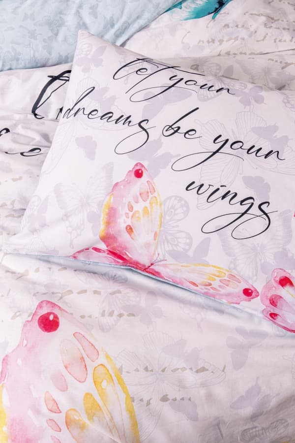 Ranforce Young Quilt Cover Set Wings - Mint