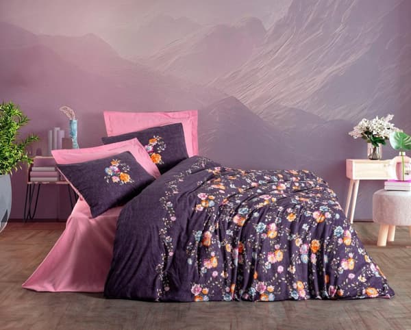 Ranforce Single Quilt Cover Set Alessa - Rosa