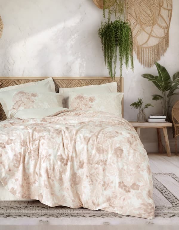 Ranforce Single Quilt Cover Set Vestige - Beige
