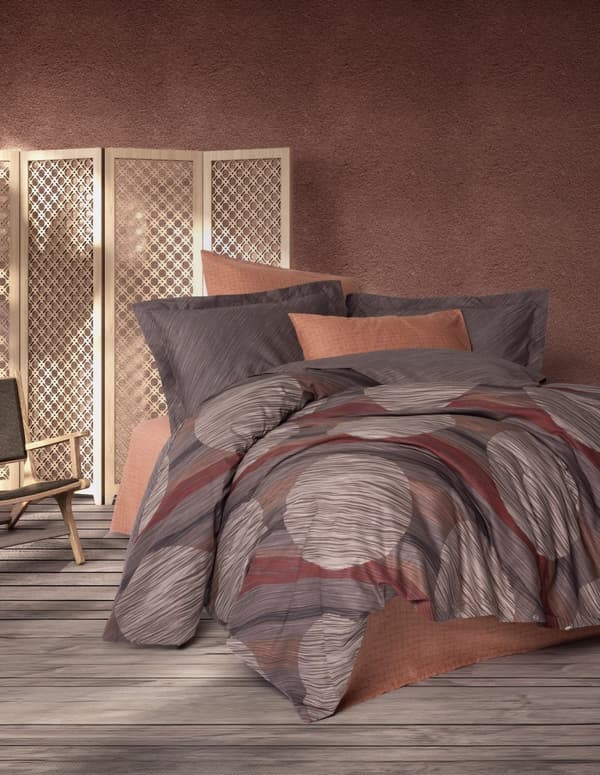 Ranforce Single Quilt Cover Set Fluss - Cinnamon