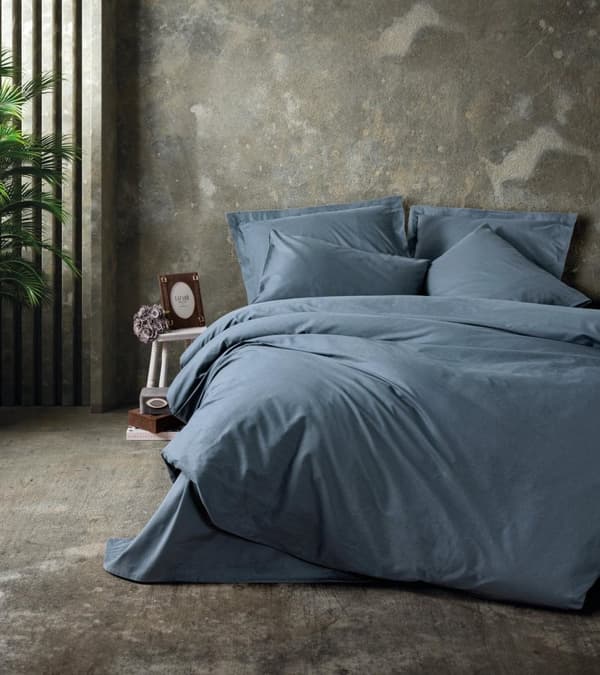 Ranforce Single Quilt Cover Sæt Plain - Antracit