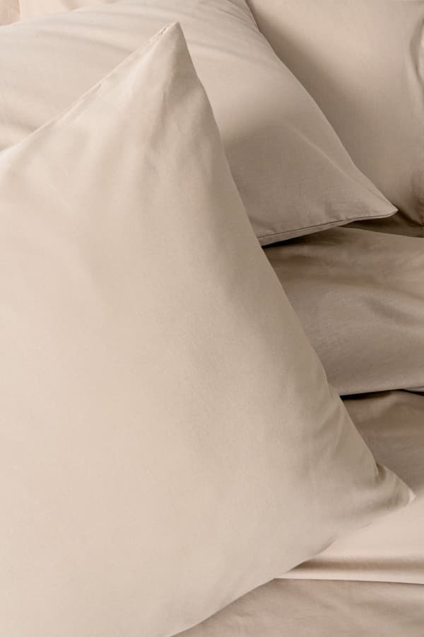 Ranforce Single Quilt Cover Set Plain - Beige