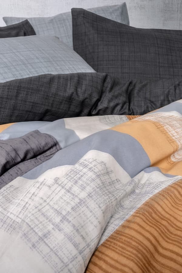 Ranforce Single Quilt Cover Set Giorno - Grå