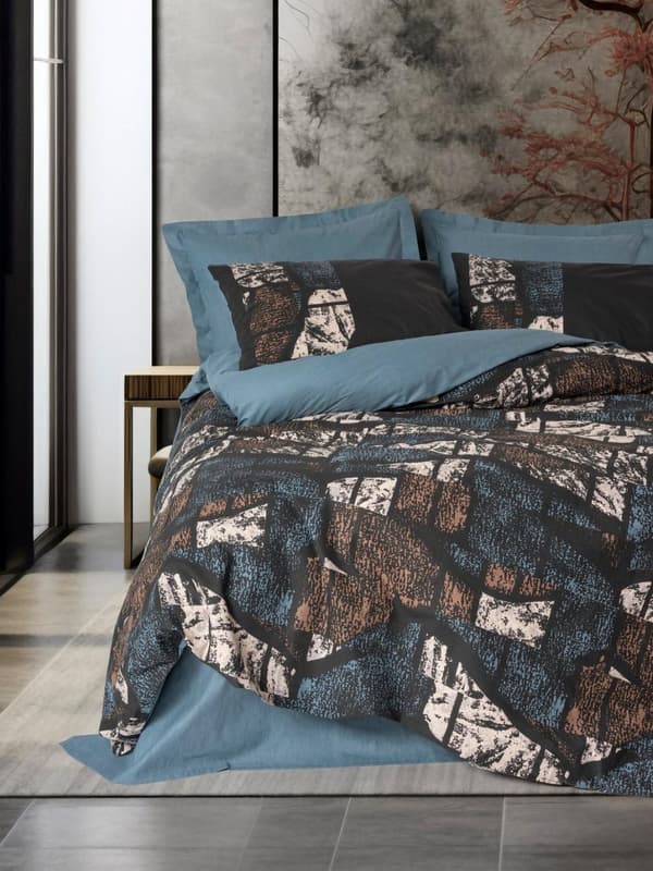Ranforce Single Quilt Cover Set Senso - Petrol Green
