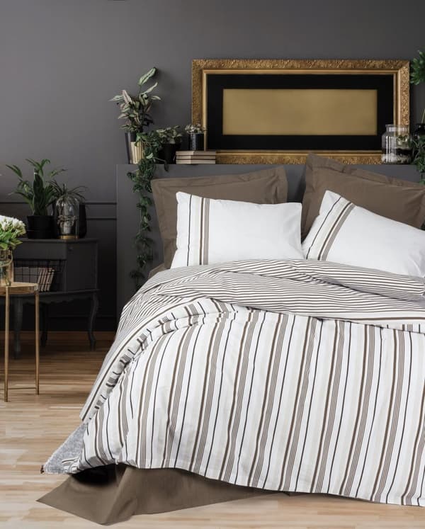 Ranforce Single Quilt Cover Set Swell - Brun