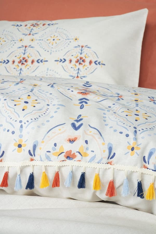 Ranforce Single Quilt Cover Set Milis - Kakel Röd