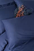 Miniatyrbilde 2 av 2: Ranforce Single Quilt Cover Set Plain - Mørkeblå