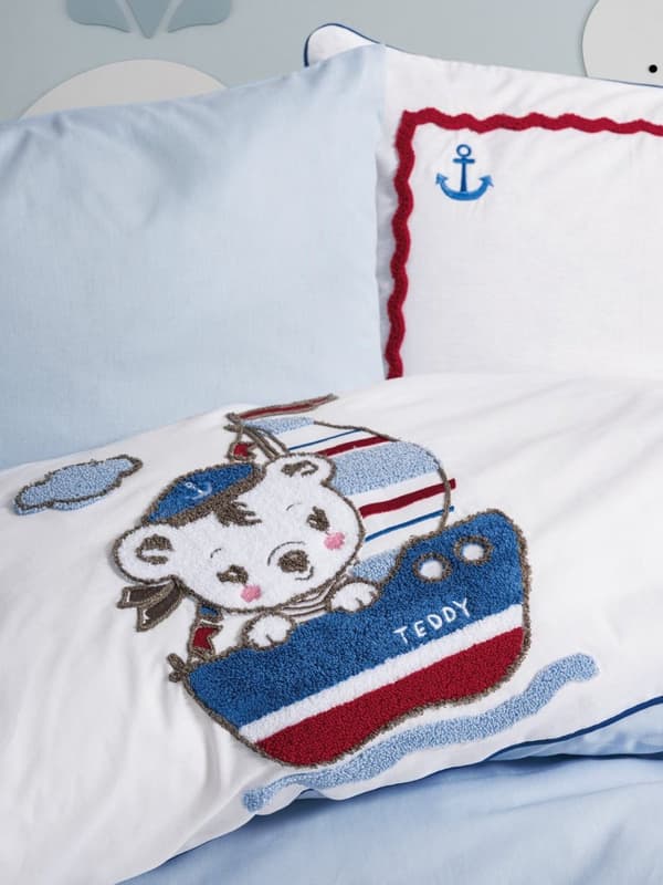 Ranforce Baby Quilt Cover Set Miniyo - Blå