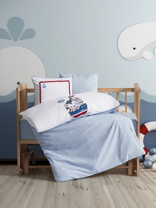 Ranforce Baby Quilt Cover Set Miniyo - Blå