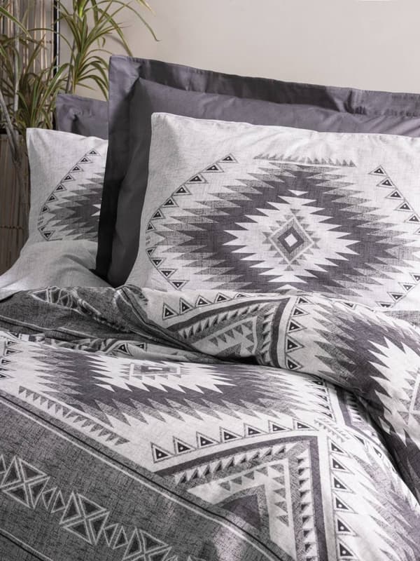 Ranforce Double Quilt Cover Set Delos - Antrasitt