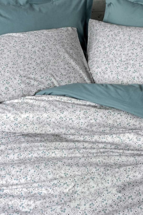 Ranforce Double Quilt Cover Set June - Mint