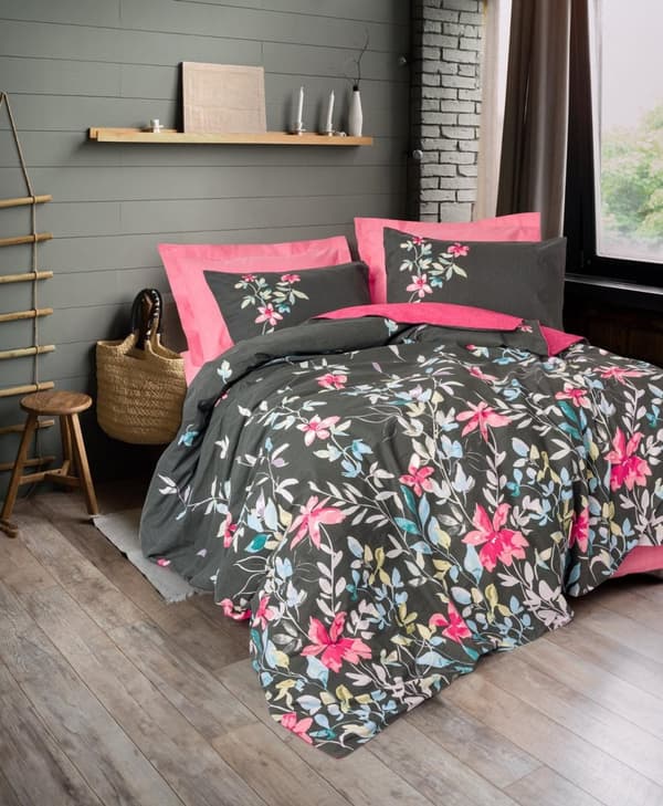 Ranforce Double Quilt Cover Set Merlin - Rosa