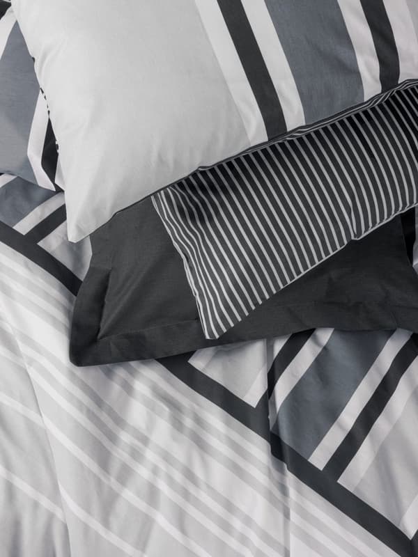 Ranforce Double Quilt Cover Set Nobby - Antrasitt