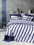 Miniatyrbilde 1 av 2: Ranforce Double Quilt Cover Set Nifty - Mørkeblå